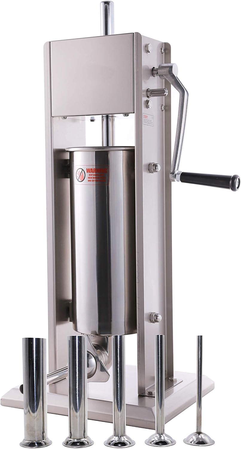 수직형 스테인리스 스틸 소시지 제조기, 실버 색상, 1 - Sausage Stuffer Vertical 5L 리뷰 및 가격