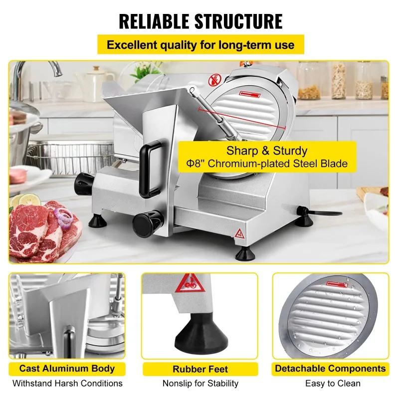 【프리미엄】SucceBuy 고기 슬라이서 8/10인치  - Commercial Meat Slicer 10 Inch 리뷰 및 가격