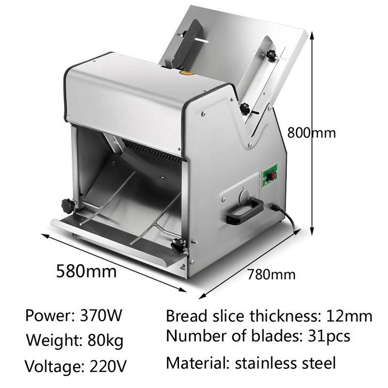 상업용 사각 빵 슬라이서, 빵 및 토스트 절단기, 자동 - Commercial Bread Slicer Electric 리뷰 및 가격